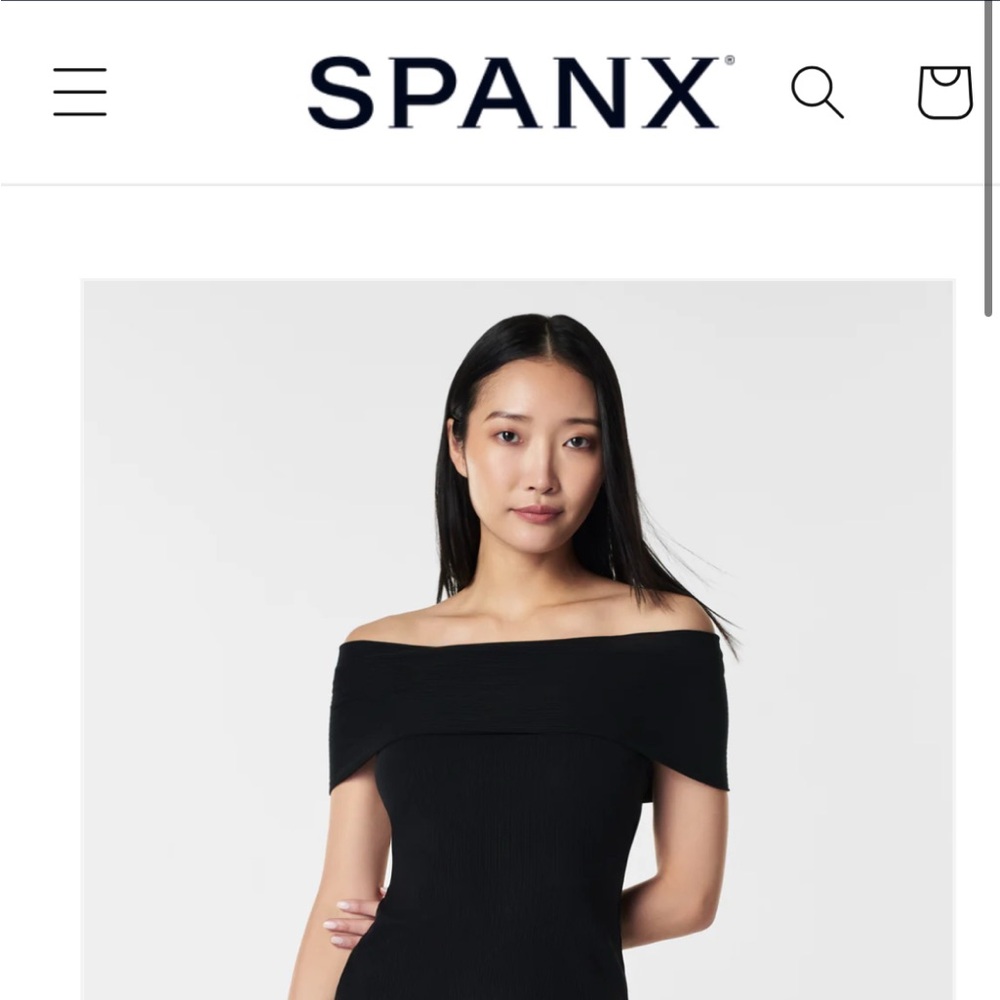Spanx off the shoulder top size 2x,black
